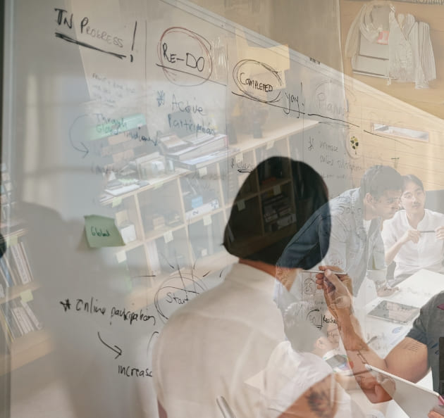 project discussion at brand associated