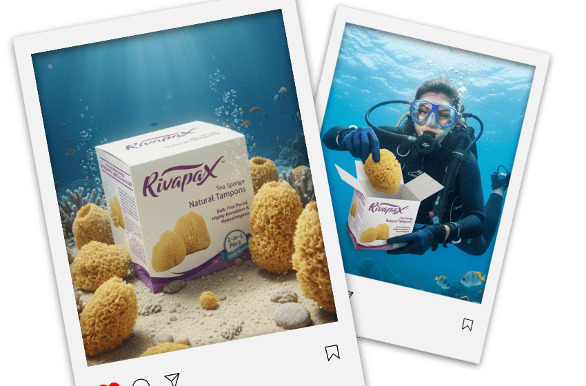 Social Post Graphics for Rivapax Natural Tampons